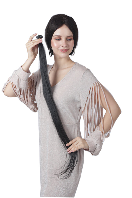 16-30 inch 100% human hair Straight Dark brown 100 Strands I Tip Hair Extension For Women