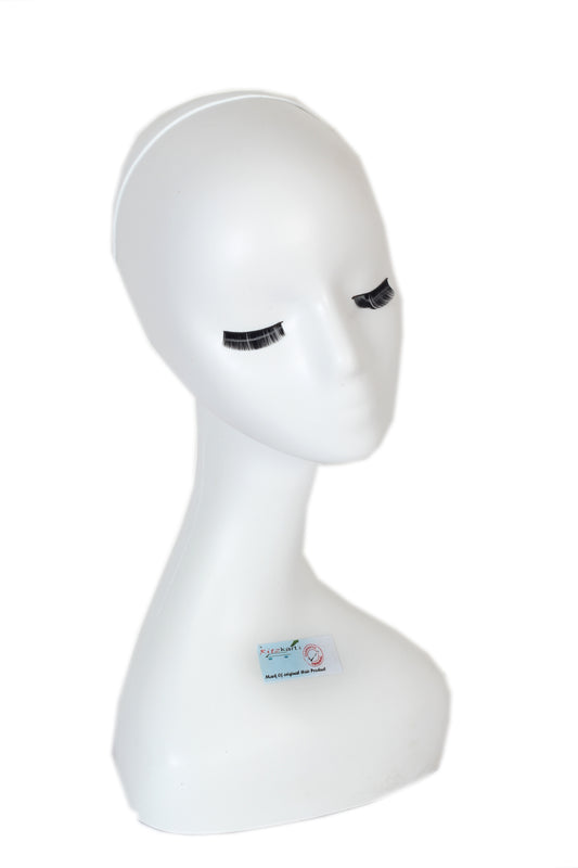 44 cm Long Neck Female Mannequin White Head For Bust Wigs , Hat Cap ,Necklace Showcase Display Holder