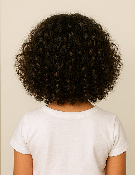 Kids Wig Synthetic Fiber Matarial Curly Bob Brown Wig with Green Funky Goggles 8 Inch Hair Length Soft & Lightweight Adjustable Elastic Cap (22-Inch) Cute & Comfortable Fit for Small Head Size – Fun & Stylish Costume Wig