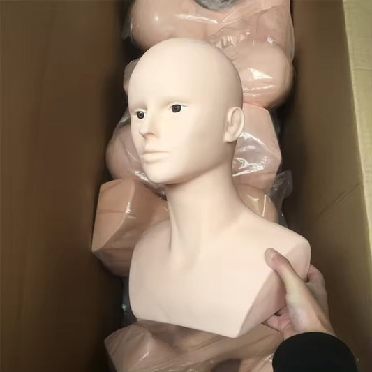 Factory Price Dummy Doll Head Realistic Mannequins Female Mannequin Head With Shoulder For Wig Display