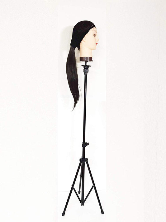 Ritzkart 2 fit 7 fit Adjustable Tripod Stand light Weight  for Hair Dresser Mannequin Holder for Salon/Styling/Cutting.(Black)