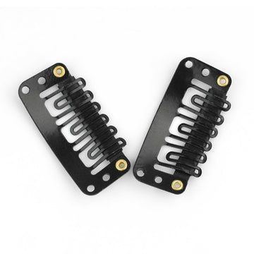 Imported Black U-Shape Steel Hair Extension Clips – Strong Grip Snap Clips for Wigs & Wefts