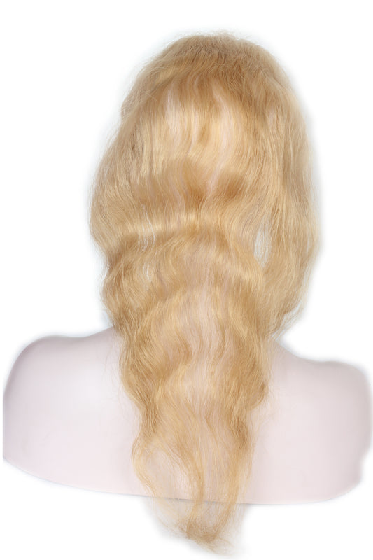 Ritzkart 24 inch long wavy soft hair 4''x 4'' front lace naturally Blond 100% Remy Human hair closure For Women