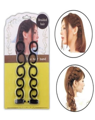 2 PC Women Fashion Accessories Hair Styling Clip Stick Bun Maker Braid Hair tool ( Black)