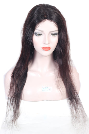 Ritzkart 26-30 Inch long Remy Human hair Women Full Head Wig With Front Extra Tape Grip & Double Skin Base For Natural Hairline , Free style