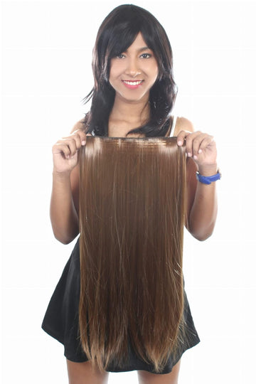 Ritzkart 22 Inch Women Synthetic Straight Natural Color Clip On hair extension