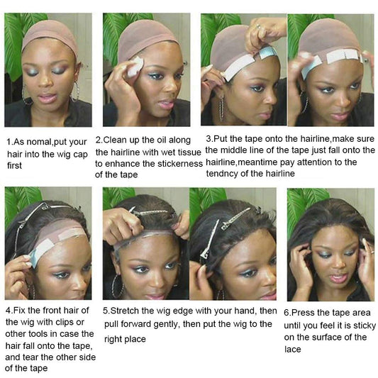 Ritzkart C Counter 36 Strips Superwide Lace Front Tape bag, Super Thin Adhesive Double Side transparent Walker Tape Lace WITH Front Support For Attach Hair lace Patch/Wig