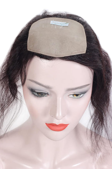 16 inch 4x4 Pu Skin Base Natural Black Double Skin Base Straight Remi Human Hair Topper Wigs For Women.