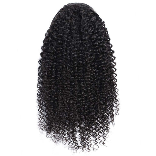 Kinky Curly Ponytail 12 inch long Natural Color Hair Extension Synthetic Hair Drawstring Puff Ponytail Hairpieces for Women