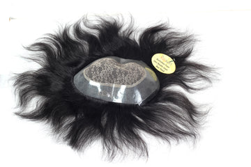 100% Human hair Men patch Front Line Australian base 0.03 ultra Thin Natural Skin PU Front hairline,With Double Layer Swiss Lace Hair Men Wig Hair Replacement System For Any Style & Long life