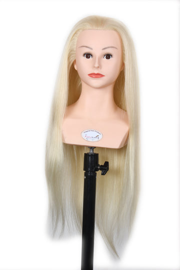 Ritzkart 32 Inch Long Hair Off-White Color Animal Mix Hair 85%: Straight Hair Shoulder Dummy Elevate Your Hair styling Game for a Bright Future in Style!"