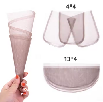 LACE NET 13*4 4*4 6*6 2*6 Lace Net Closure Frontal Toupee Base Weaving Netting Swiss Lace Net Wig Accessory
