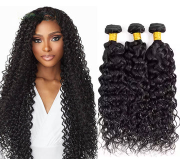 Bundles  Kinky Curly Human Hair Weft Natural Black 100% Unprocessed Virgin Hair, Soft & Bouncy, Tangle-Free, Thick & Voluminous 3 Bundles for Natural Hairstyles For Women (DSP)
