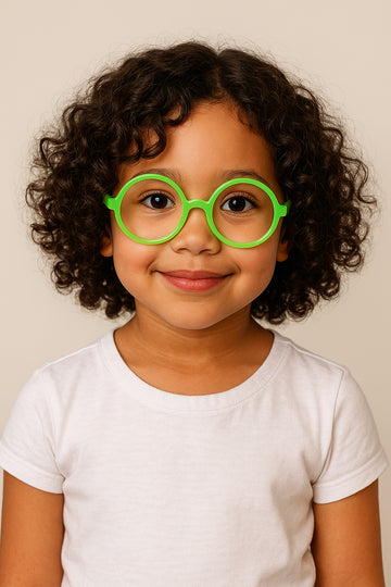 Kids Wig Synthetic Fiber Matarial Curly Bob Brown Wig with Green Funky Goggles 8 Inch Hair Length Soft & Lightweight Adjustable Elastic Cap (22-Inch) Cute & Comfortable Fit for Small Head Size – Fun & Stylish Costume Wig