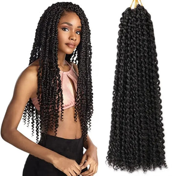 Synthetic Braiding Hair Extensions 12 Inch for Women – 12 Strands Premium Black Bouncy Twist Braids, Soft and Lightweight Senegalese Twist Hair Extension – Natural Look Twist Braid Hair for Protective Styling