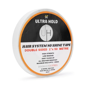 Ultra Hold 1 X 50 Meter (50 Yard) Hair System No Shine Tape for Men's Hair Patch & Lace Front - Double Sided, All-Weather Resistant (White)