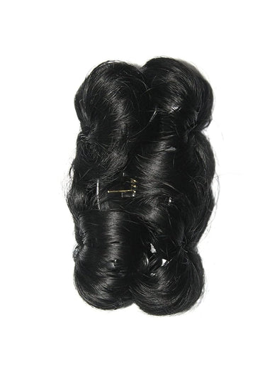 Funky Bun Hair Extension with Clutcher Accessories (4inch, Natural Black)