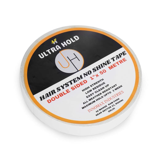 Ultra Hold 1 X 50 Meter (50 Yard) Hair System No Shine Tape for Men's Hair Patch & Lace Front - Double Sided, All-Weather Resistant (White)
