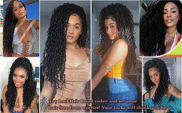 Ritzkart 20 Inch 24 pc curly Soft Locs Crochet Hair FASHION Crochet Dreadlocks Extensions Crochet Dreadlocks Extensions (135 gm)