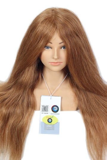 Ritzkart 30" 100% Human Hair Blond Hair OMC Approved International Shoulder Hair Dummy Seminar/Competition Doll Head Hairdressing Mannequin For Training/Practice, With Original Brand Tags & Serial Code..