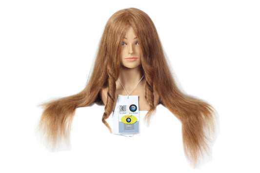 Ritzkart 30" 100% Human Hair Blond Hair OMC Approved International Shoulder Hair Dummy Seminar/Competition Doll Head Hairdressing Mannequin For Training/Practice, With Original Brand Tags & Serial Code..