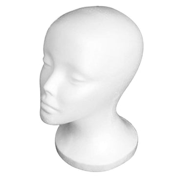Female Plastic Foam Head Model Foam Mannequin Head