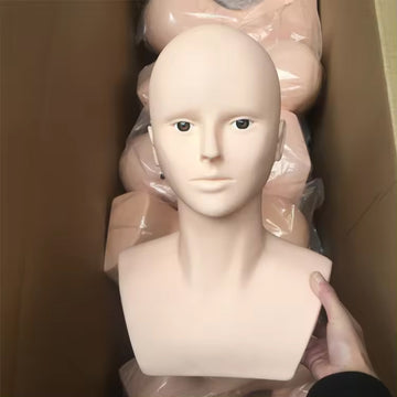 Factory Price Dummy Doll Head Realistic Mannequins Female Mannequin Head With Shoulder For Wig Display