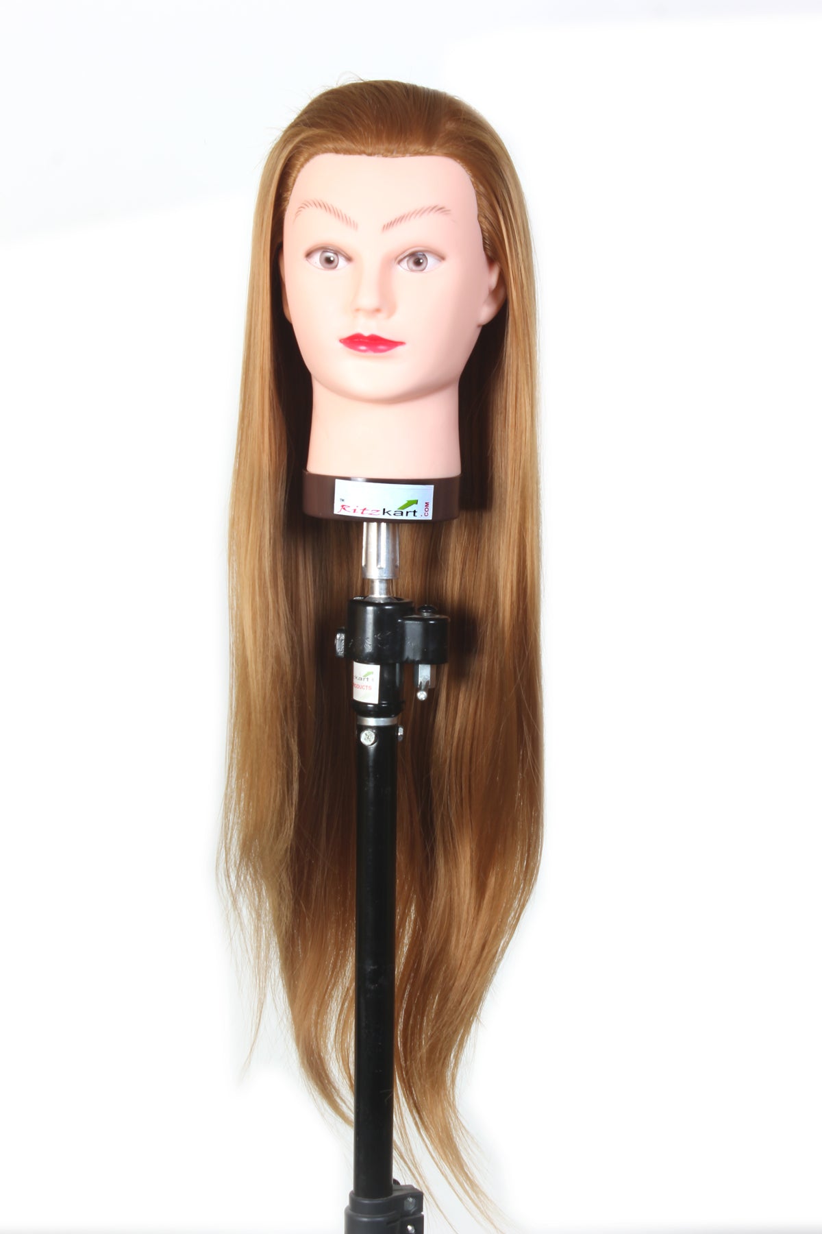 27 Inch Imported Synthetic Golden Hair practice Dummy Feel Natural soft Hair dummy for Practice/Cutting/styling mannequin For Trainers