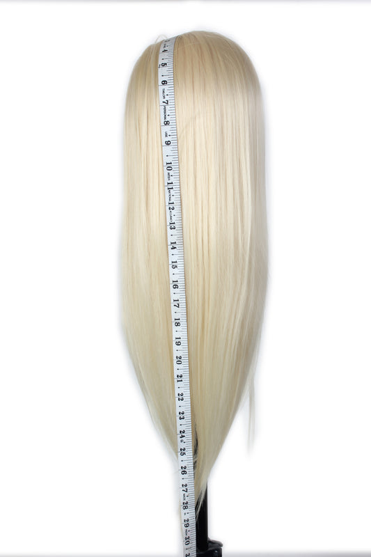 Ritzkart Imported Synthetic Hair practice Dummy Feel Natural soft Hair Off White hair long dummy for Practice/Cutting/styling/mannequin For Trainers (white dummy).