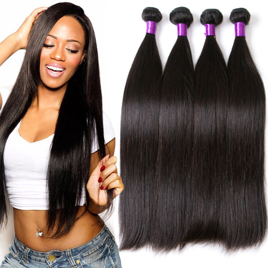 Human hair straight hair Brazilin human straight hair Natural Color Bulk Hair (8-30 Inch)