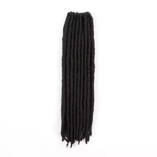 Faux Locs Dreadlock Extensions 18 Inch Pack of 18 Strands Synthetic Soft Pre-Looped Crochet Locs Thick Micro Loc Braids Hair Extensions for Women Easy Install Straight Ideal for Braiding Styling & Party Looks