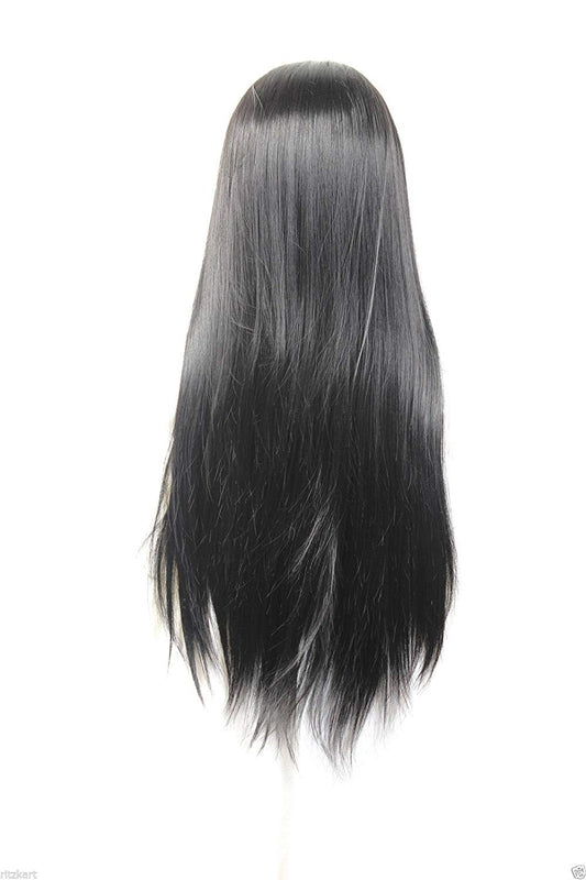 31 Inch Long & Straight Black Soft Hair Styling/Cutting, dummy For Trainers