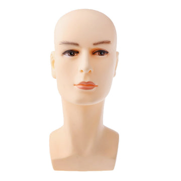 36 cm Skin Color Men Mannequin Dummy Head for Scarf Hat Cap ,Wigs ,Sunglasses, jewelry Display Stand Model