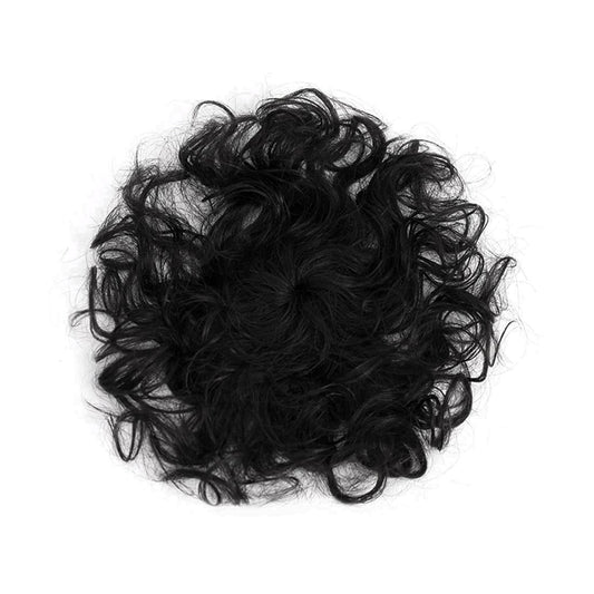 Ritzkart 5x5 Men-Women Both Short Curly/Fluffy Natural Color 3 Clip On Real Human Hair Topper/Hair Pieces For Thinning Hair