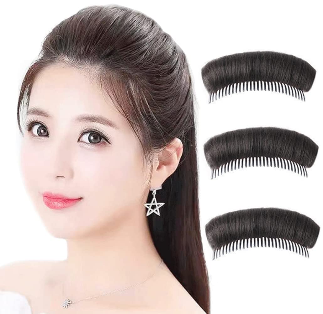 1 PC Bump It Up Volume Hair Base Women Volume Bump Inserts Hair Bun Invisible False Hair Clip Hair Bump Up Combs Clips Bump Fluffy Hair Pad Styling Insert Tool for DIY Hairstyles