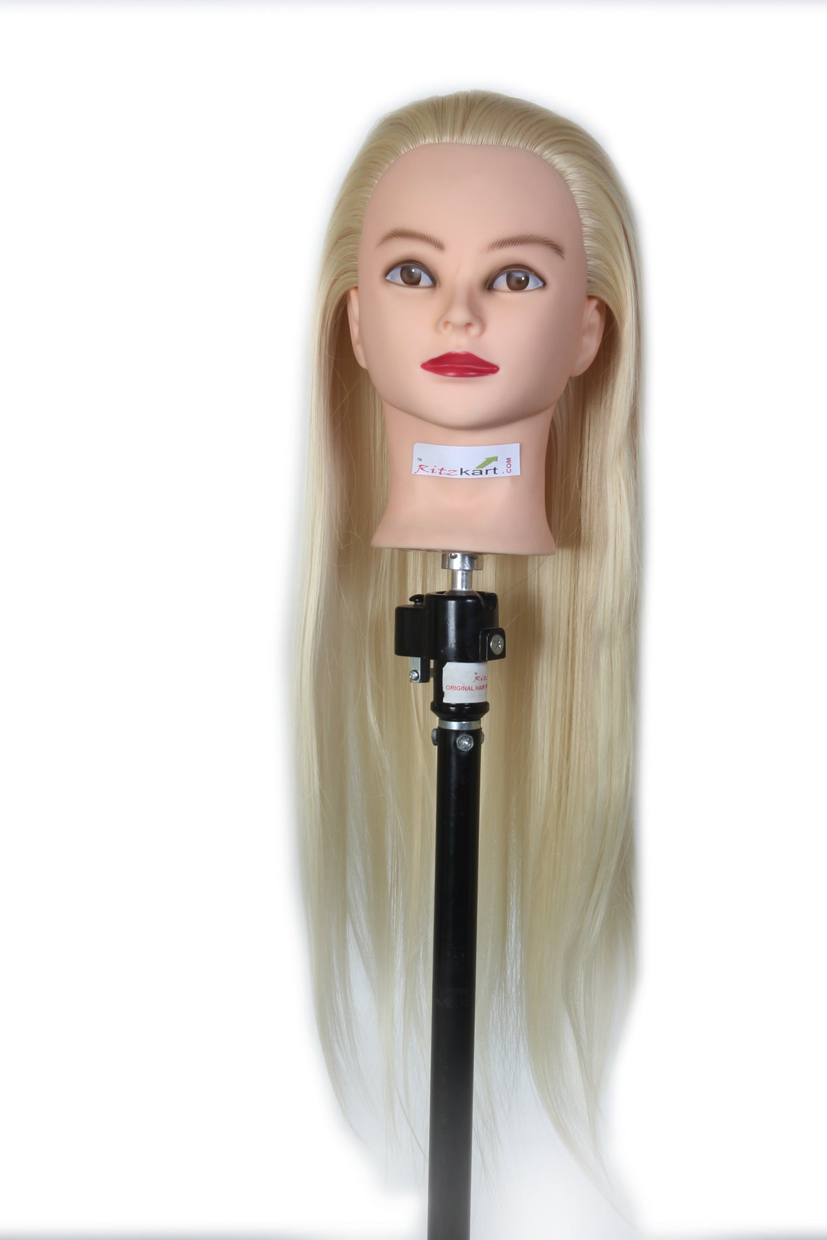 Ritzkart Imported Synthetic Hair practice Dummy Feel Natural soft Hair Off White hair long dummy for Practice/Cutting/styling/mannequin For Trainers (white dummy).