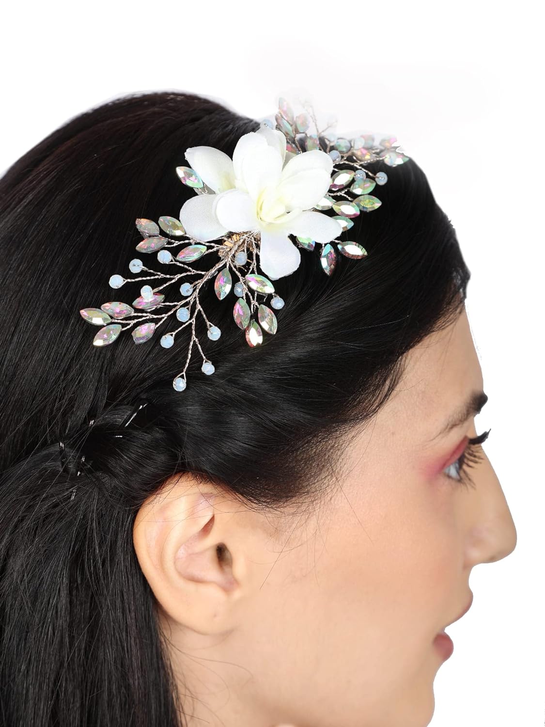 1 PC bride Accessories Hair Brooch Comb Wedding Hair Piece crystal pearl Hairstyle & Decoration - Pins & Clips for Style