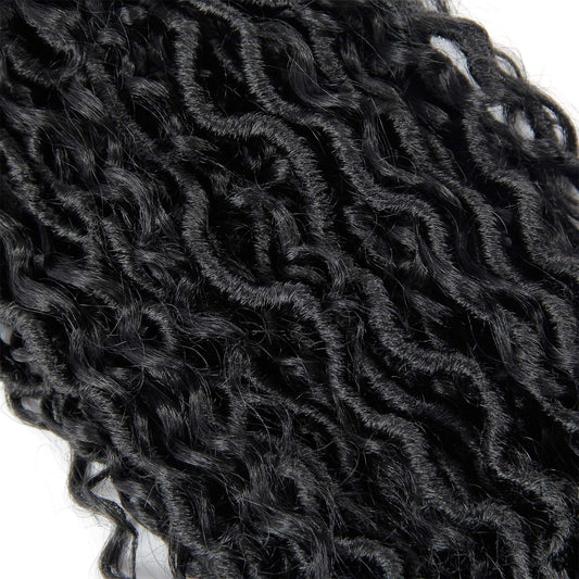 Ritzkart 18 Inch 21 pc curly Soft Locs Crochet Hair FASHION Crochet Dreadlocks Extensions Crochet Dreadlocks Extensions (90 gm)