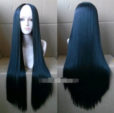 Wig female mid-section straight long hair in the bangs cosplay realistic fluffy wig set