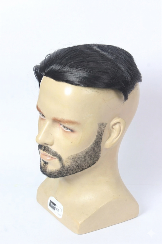 Hair Topper for Men 6x6 Inch Clip-On Natural Looking Synthetic Silk Base Hair Topper for Bald Areas Receding Hairline and Forehead Coverage – Realistic Lightweight Topper for Men