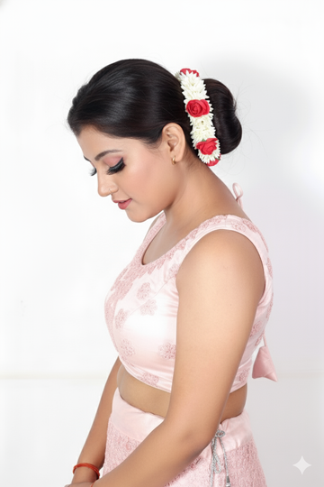 1 PC Flower gajra Hair Bun Accessories for women hair Beautiful bun Accessories..For Wedding & Festivals