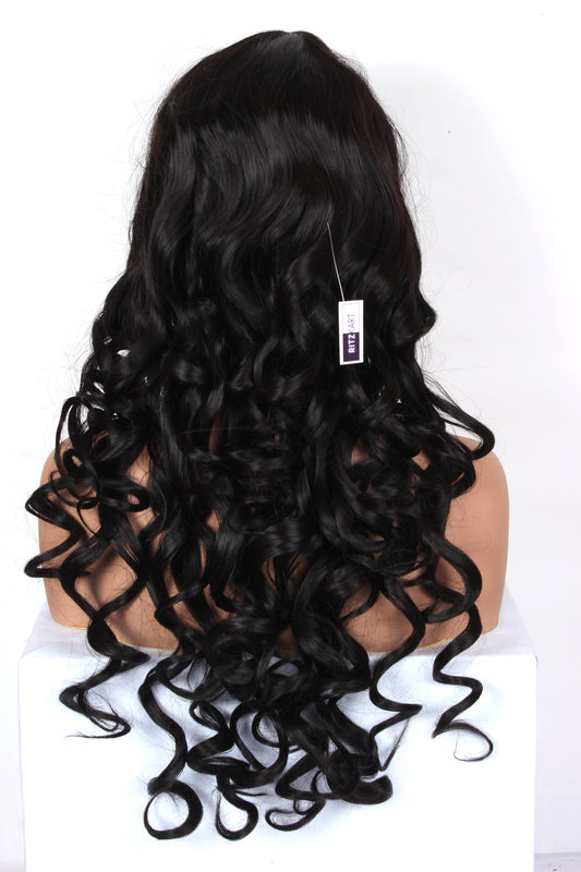 Ritzkart 29 Inch Deep Curly Natural Black Synthetic Glue less Hair Wig for Women. Enjoy the perfect combination of style, comfort, and convenience with this Beautiful wig.