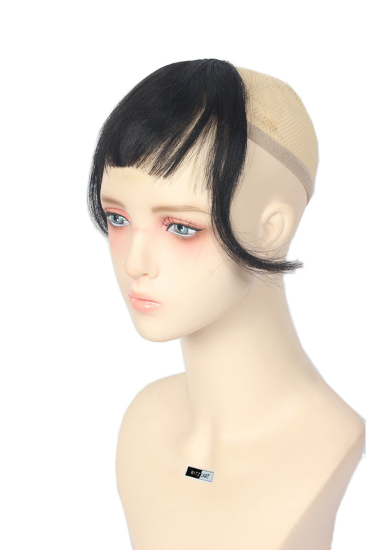 Ritzkart Hair Fringe Human Hair Clip-In Bangs for Women & Girls Natural Look Front Fake Bangs Lightweight Fringes Hair Extensions Cute Hair Accessories