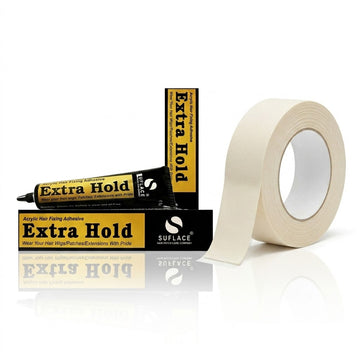 Ritzkart Extra Hold Waterproof Hair Patch Glue & Tape Combo 2-in-1 Adhesive Kit for Men’s Toupee, Wig & Hair System