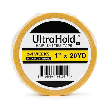 Ultra Hold Hair System Cotton Tape Pro 1 x 20 Yard Maximum Wear 2-4 Weeks (Yellow)