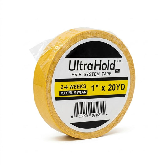 Ultra Hold Hair System Cotton Tape Pro 1 x 20 Yard Maximum Wear 2-4 Weeks (Yellow)