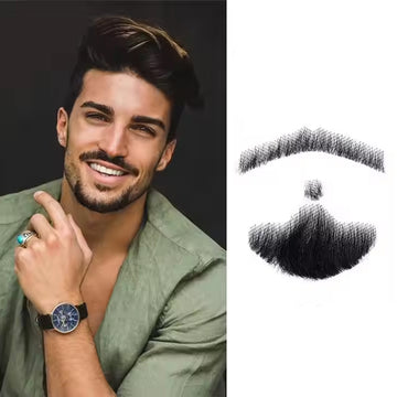 Ritzkart Premium Men's Fake Beard Mustache: Realistic Simulation, Human Hair, Ideal for Acting and Molding (7 no.)