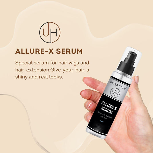 Ultra Hold Allure-X Hair Serum 100ml | Professional-Grade Nourishment for Hair Extensions & Wigs | Frizz Control, Shine Boost, & Long-Lasting Hold