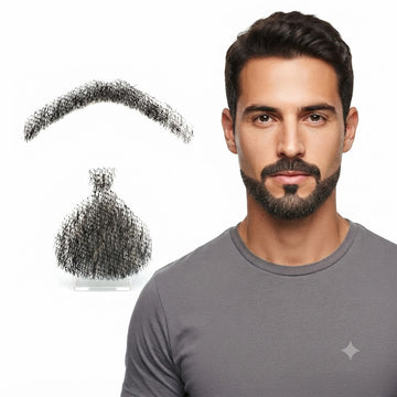 Ritzkart Realistic Men's Fake Beard Mustache: Human Hair Simulation for Acting and Molding (2 No.)