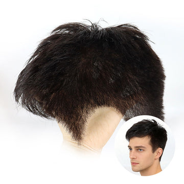 Men’s Large Lace Hand-Tied Hair System – Lightweight, Breathable, Cool, Short/Long Buzz Cut Style